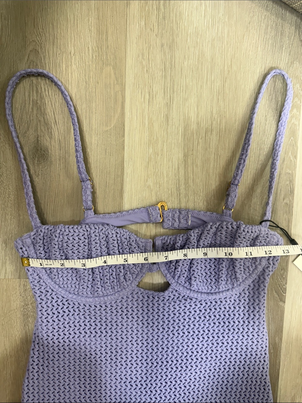 Montce Lavender Crochet Petal Long Slip Dress - Picture 5 of 8